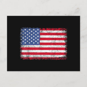 Amerikaanse patriottische vlag voor Kinder mannenj Briefkaart
