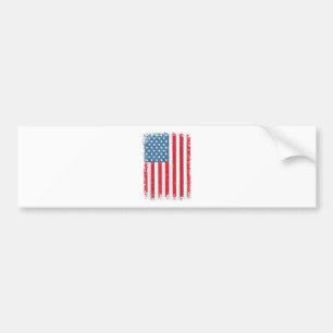 Amerikaanse patriottische vlag voor Kinder mannenj Bumpersticker