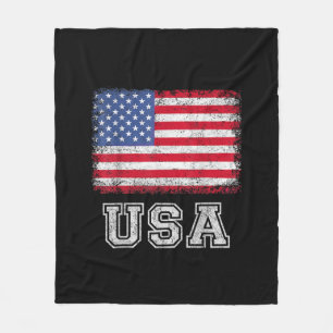 Amerikaanse patriottische vlag voor Kinder mannenj Fleece Deken