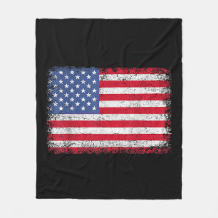 Amerikaanse patriottische vlag voor Kinder mannenj Fleece Deken