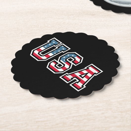 Amerikaanse patriottische vlag voor Kinder mannenj Kartonnen Onderzetters (Gekanteld)