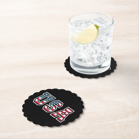 Amerikaanse patriottische vlag voor Kinder mannenj Kartonnen Onderzetters (Insitu)