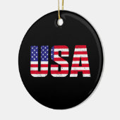 Amerikaanse patriottische vlag voor Kinder mannenj Keramisch Ornament (Links)