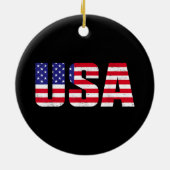 Amerikaanse patriottische vlag voor Kinder mannenj Keramisch Ornament (Achterkant)