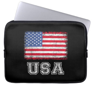 Amerikaanse patriottische vlag voor Kinder mannenj Laptop Sleeve