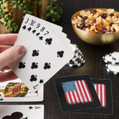 Amerikaanse patriottische vlag voor Kinder mannenj Pokerkaarten (Insitu)
