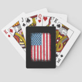 Amerikaanse patriottische vlag voor Kinder mannenj Pokerkaarten (Achterkant)