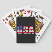 Amerikaanse patriottische vlag voor Kinder mannenj Pokerkaarten (Achterkant)