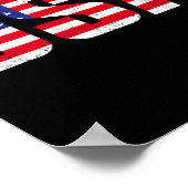 Amerikaanse patriottische vlag voor Kinder mannenj Poster (Hoek)