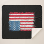 Amerikaanse patriottische vlag voor Kinder mannenj Sherpa Deken (Voorkant (horizontaal))