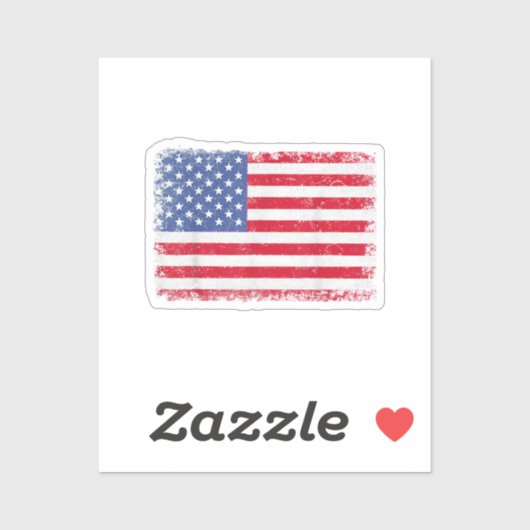 Amerikaanse patriottische vlag voor Kinder mannenj Sticker (Vel)