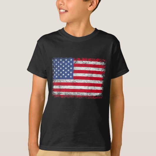 Amerikaanse patriottische vlag voor Kinder mannenj T-shirt (Voorkant)