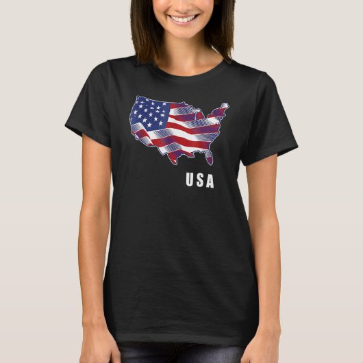 Amerikaanse patriottische vlag voor Kinder mannenj T-shirt (Voorkant)