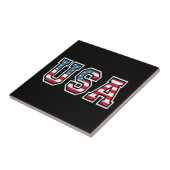 Amerikaanse patriottische vlag voor Kinder mannenj Tegeltje (Zijkant)