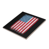Amerikaanse patriottische vlag voor Kinder mannenj Tegeltje (Zijkant)
