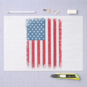 Amerikaanse patriottische vlag voor Kinder mannenj Tissuepapier (Craft)