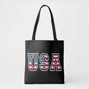 Amerikaanse patriottische vlag voor Kinder mannenj Tote Bag