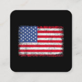 Amerikaanse patriottische vlag voor Kinder mannenj Vierkante Visitekaartje (Voorkant)