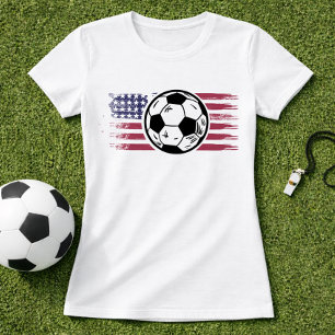 Amerikaanse Patriottische Voetbal Vlag; Voetbal Gr T-shirt