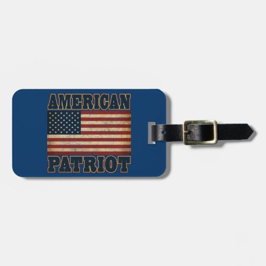 Amerikaanse patriotvlag bagagelabel (Voorkant horizontaal)