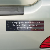 Amerikaanse patriotvlag met George Washington Quot Bumpersticker (Op auto)