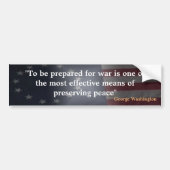 Amerikaanse patriotvlag met George Washington Quot Bumpersticker (Voorkant)
