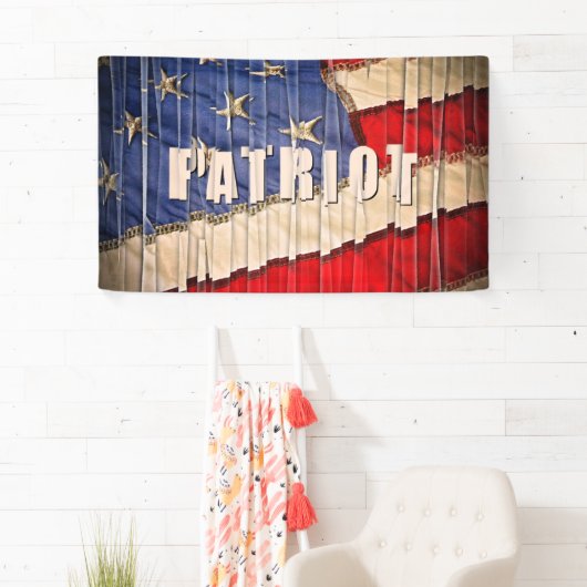 Amerikaanse patriotvlag spandoek (Insitu)