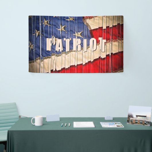 Amerikaanse patriotvlag spandoek (Beurs)
