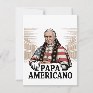 Amerikaanse paus Leo Rooms-Katholiek Christelijk G Bedankkaart