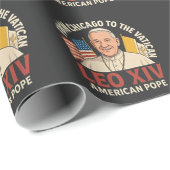 Amerikaanse paus Leo Rooms-Katholiek Christelijk G Cadeaupapier (Rol Hoek)