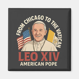 Amerikaanse paus Leo Rooms-Katholiek Christelijk G Magneet