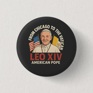Amerikaanse paus Leo Rooms-Katholiek Christelijk G Ronde Button 3,2 Cm