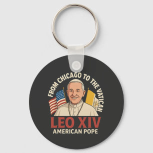 Amerikaanse paus Leo Rooms-Katholiek Christelijk G Sleutelhanger