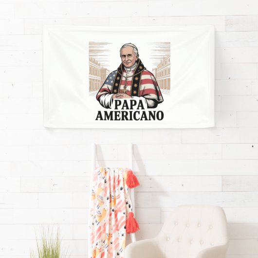 Amerikaanse paus Leo Rooms-Katholiek Christelijk G Spandoek (Insitu)