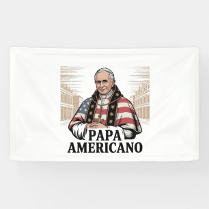 Amerikaanse paus Leo Rooms-Katholiek Christelijk G Spandoek