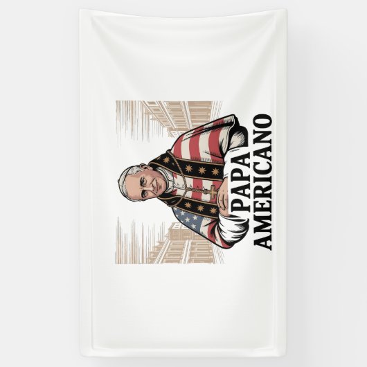 Amerikaanse paus Leo Rooms-Katholiek Christelijk G Spandoek (Verticaal)