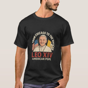 Amerikaanse paus Leo Rooms-Katholiek Christelijk G T-shirt
