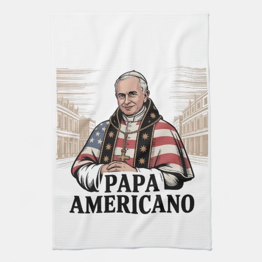 Amerikaanse paus Leo Rooms-Katholiek Christelijk G Theedoek (Verticaal)