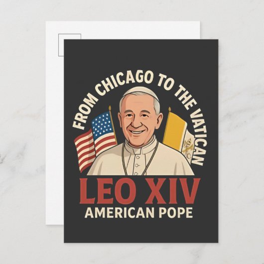 Amerikaanse paus Leo Rooms-Katholiek Christelijk G Uitnodiging Briefkaart (Voorkant / Achterkant)