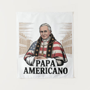 Amerikaanse paus Leo Rooms-Katholiek Christelijk G Wandkleed