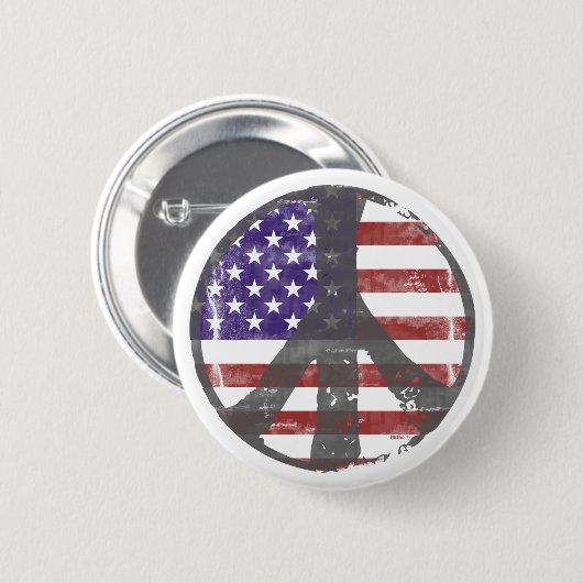 Amerikaanse Peace Button (Voorkant /achterkant)