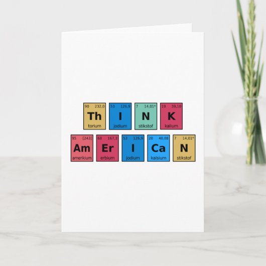 Amerikaanse periodieke tabel kaart (Voorkant)