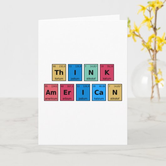 Amerikaanse periodieke tabel kaart (Gele Bloem)