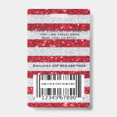 Amerikaanse Personeelskaart ID Badge Tag Badge (Achterkant)