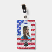 Amerikaanse Personeelskaart ID Badge Tag Badge (Voorzijde met clip)