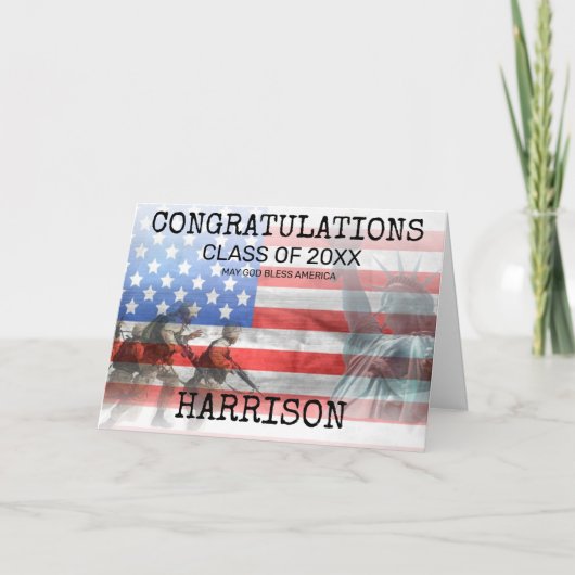 Amerikaanse Persoonlijke Army Afstuderen Kaart (Voorkant)