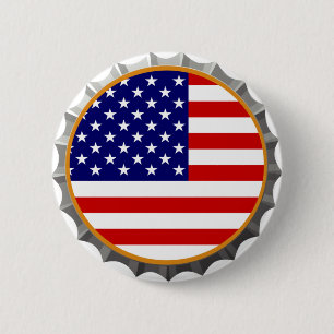 Amerikaanse pet knop ronde button 5,7 cm