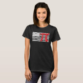 Amerikaanse Pi US vlag PI dag Infinate nummer T-shirt (Voorkant volledig)