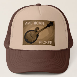 AMERIKAANSE PICKER TRUCKER HAT (Tan en Brown) Trucker Pet