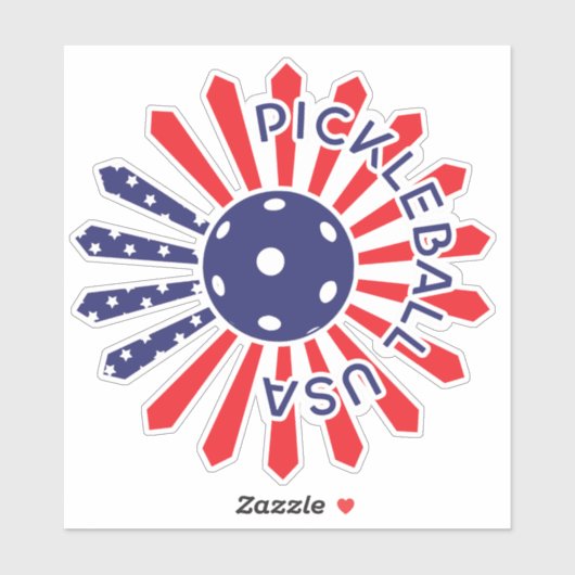 Amerikaanse pickleball 6 inch sticker (Vel)